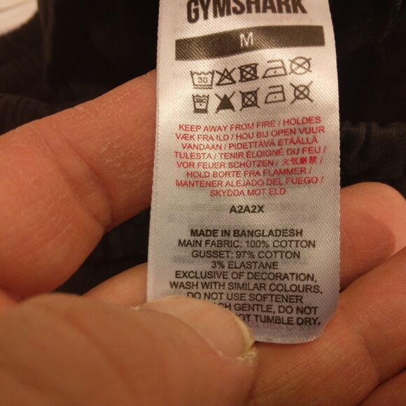 Gymshark Essential jogger sweatpants mens M Medium black work out gym A2A2X - Picture 8 of 10